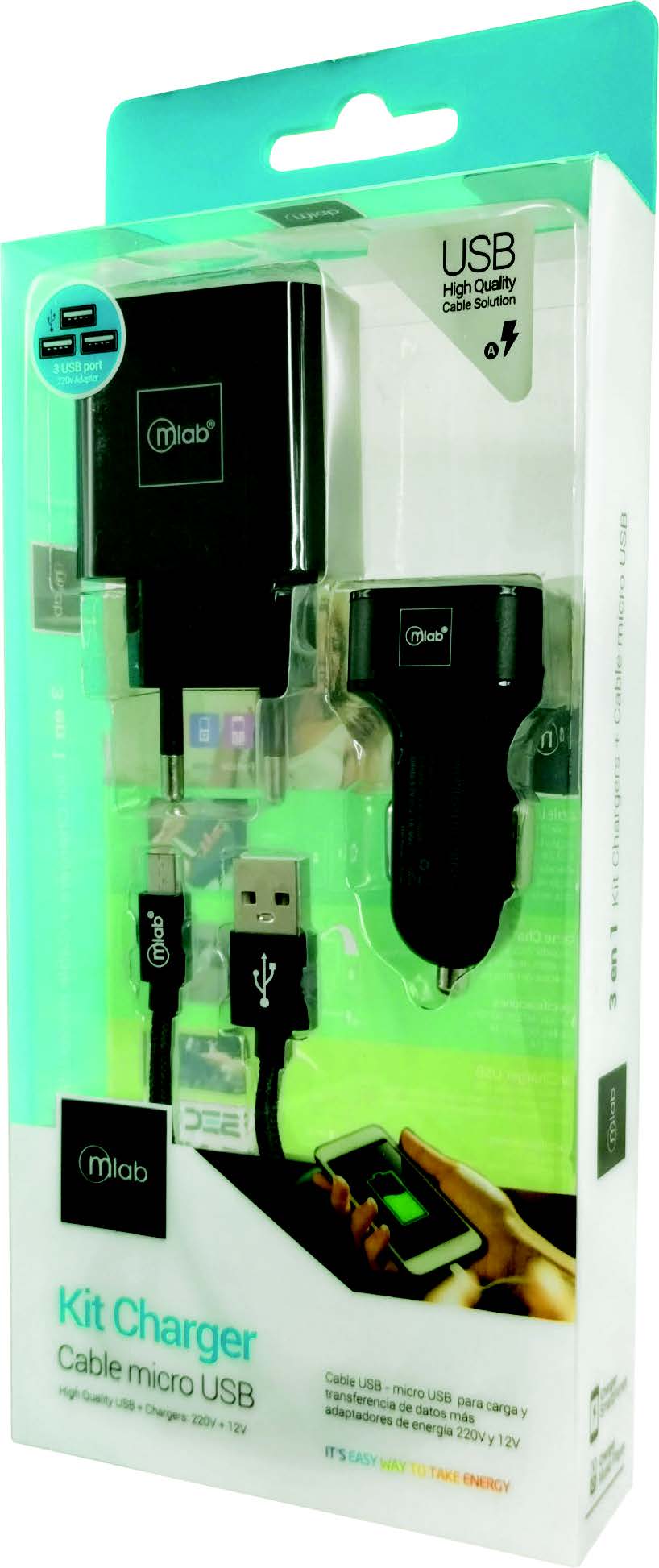 Kit 2 Chargers + Cable USB